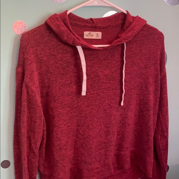 Hollister Sweaters - Red loose fitting thin sweatshirt